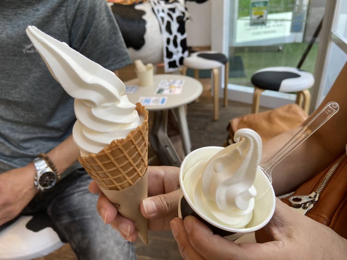 北海道産牛乳を使ったおいしいソフトクリーム