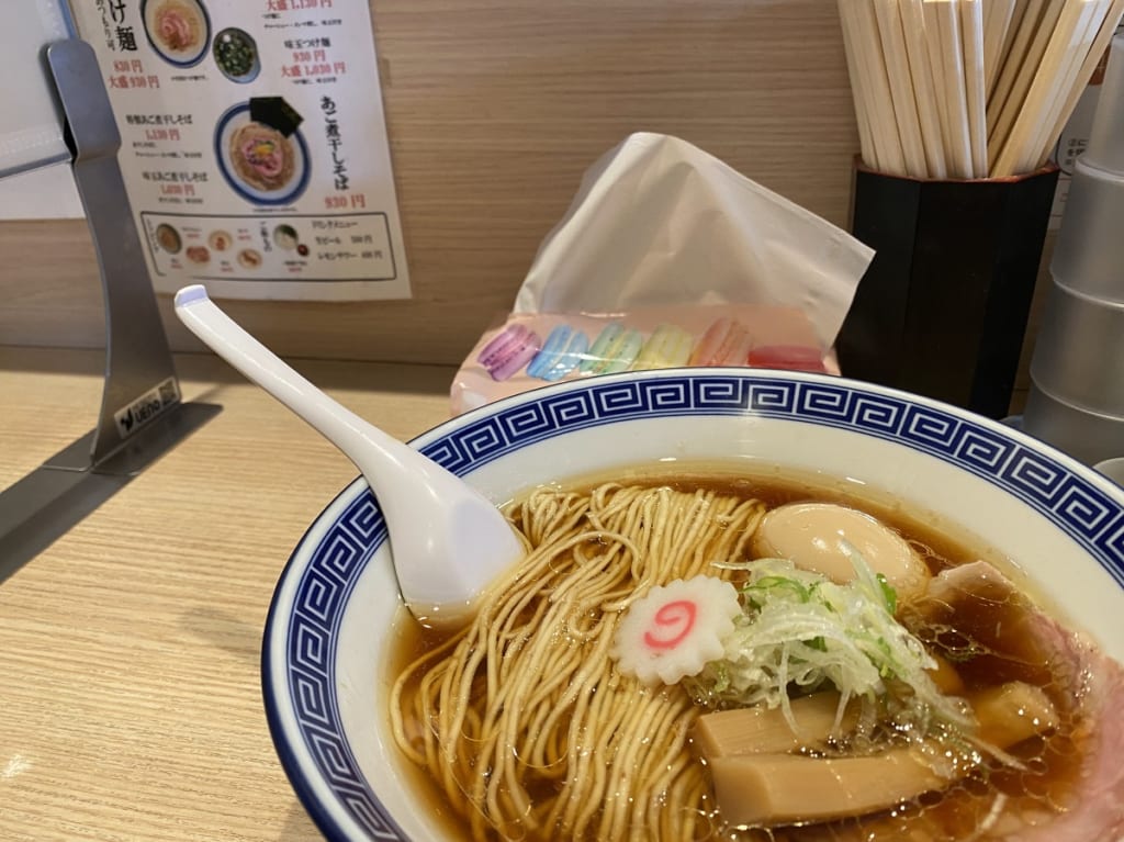 味玉のせの中華そばが到着