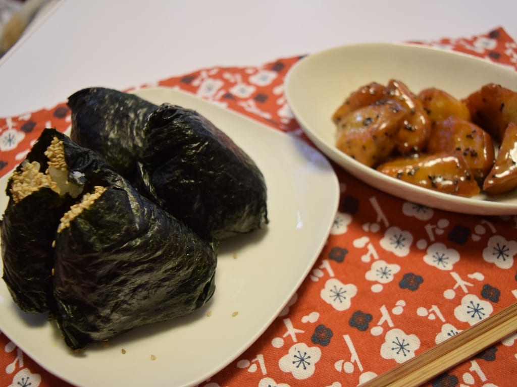 玉川屋のおむすびと大学芋