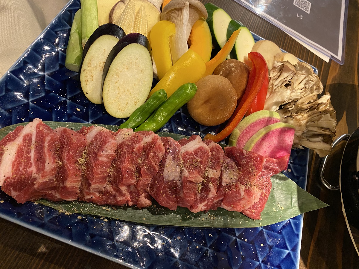 ラム肉と野菜