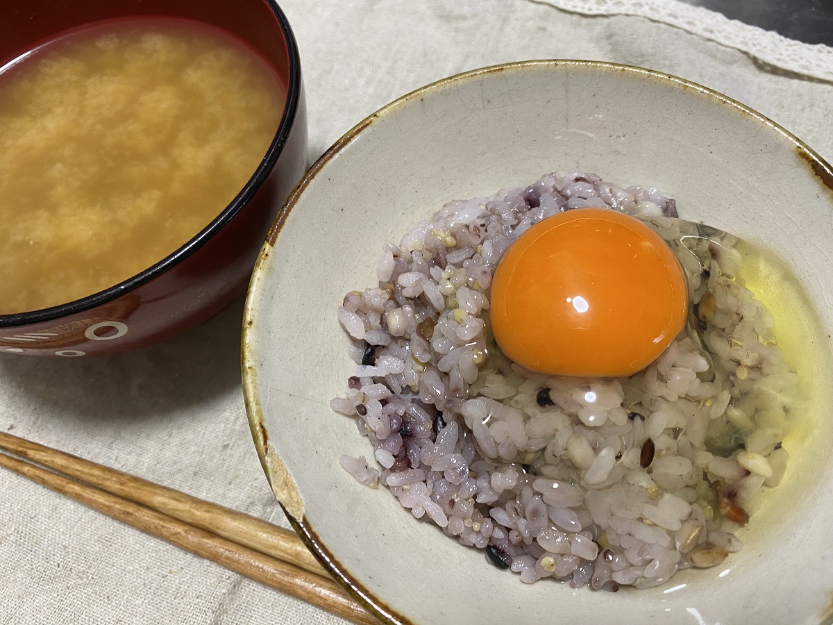 たまごかけご飯でいただきます