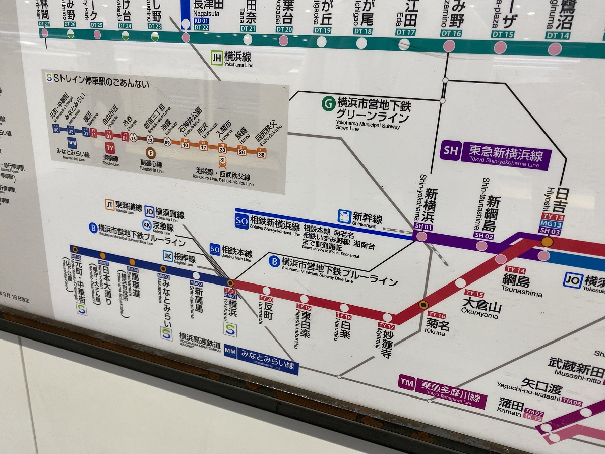 祐天寺駅の路線図