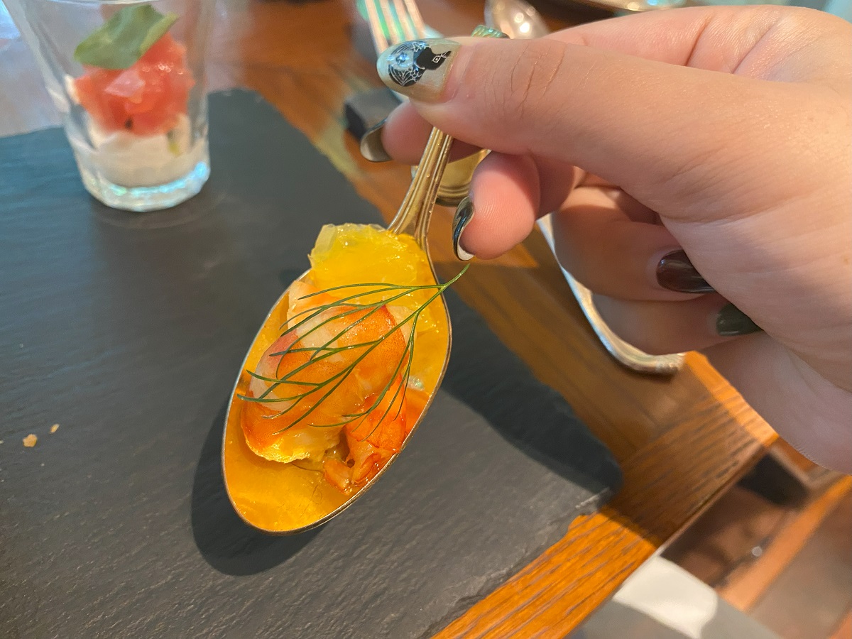 ボイル海老のオレンジマリネ