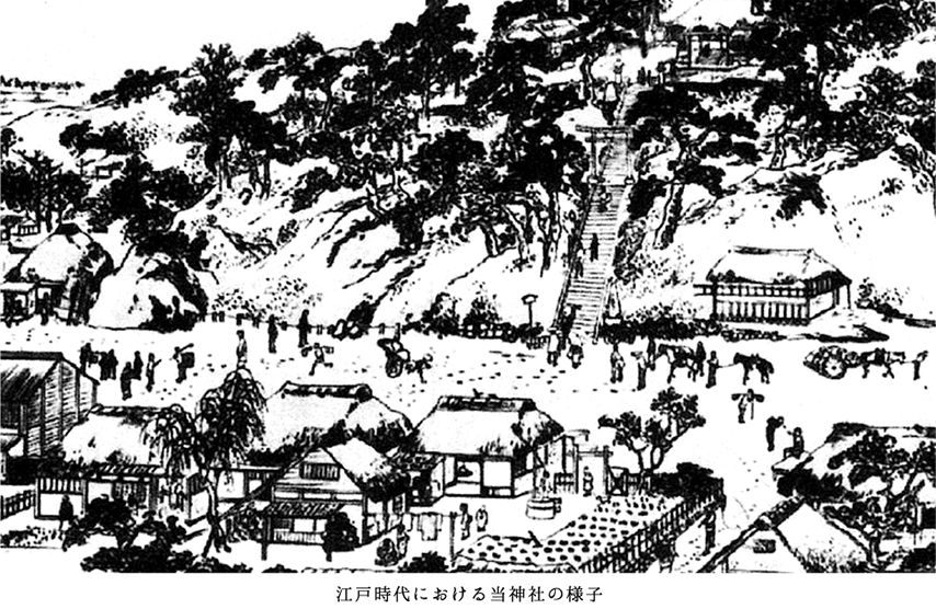 江戸時代の上目黒神社の様子