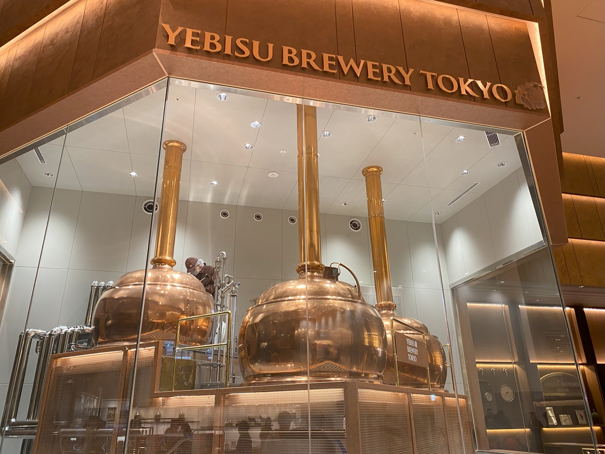 YEBIS BREWERY TOKYOの中にある醸造施設
