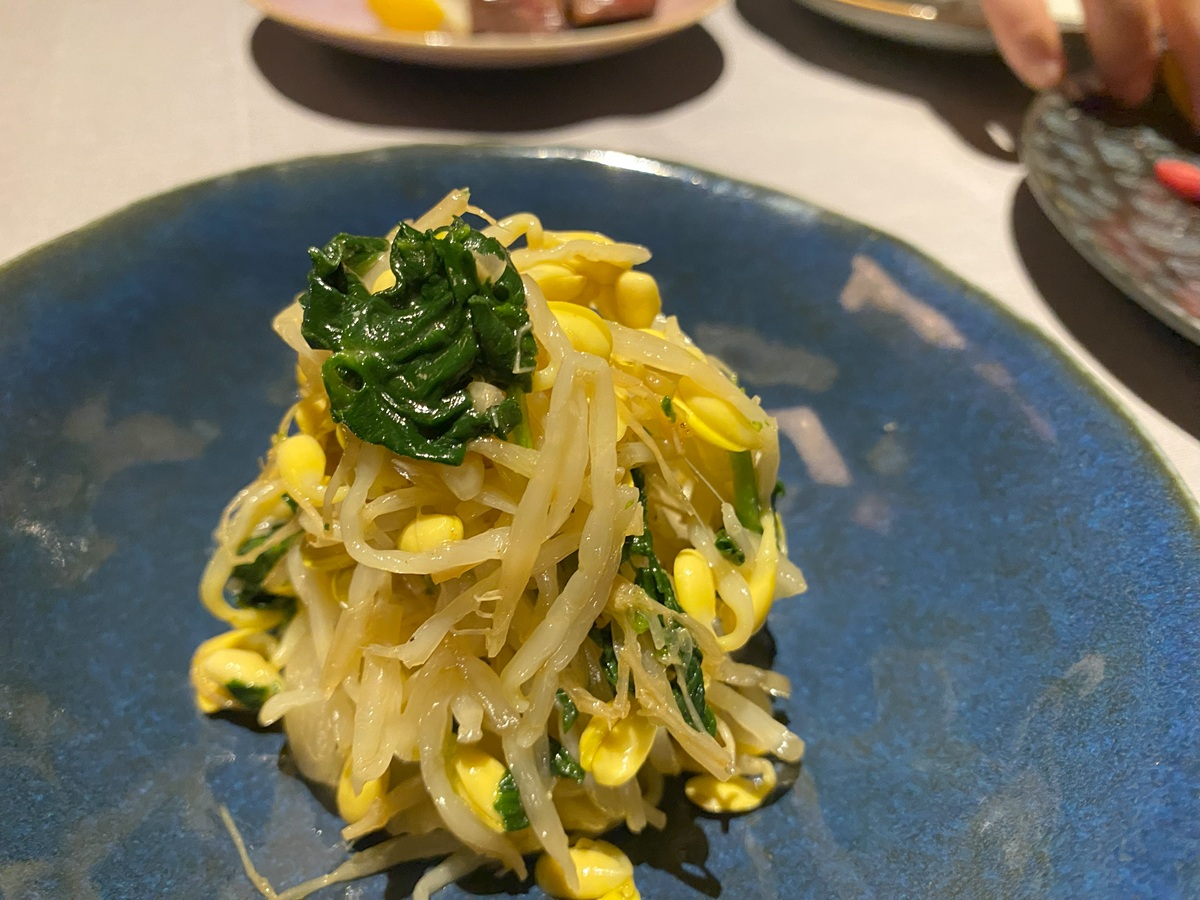 季節野菜と豆もやしのナムル