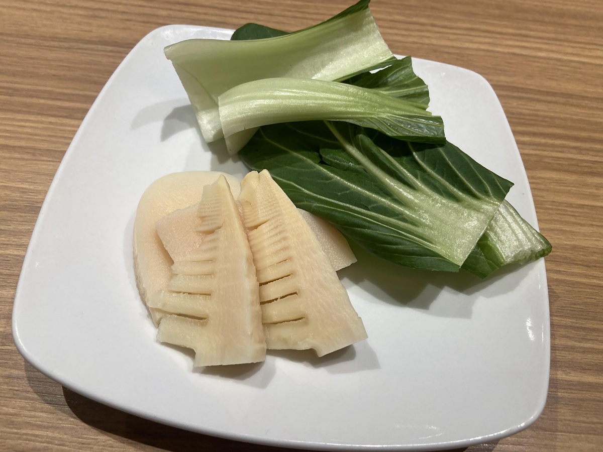 旬野菜はたけのこと青梗菜