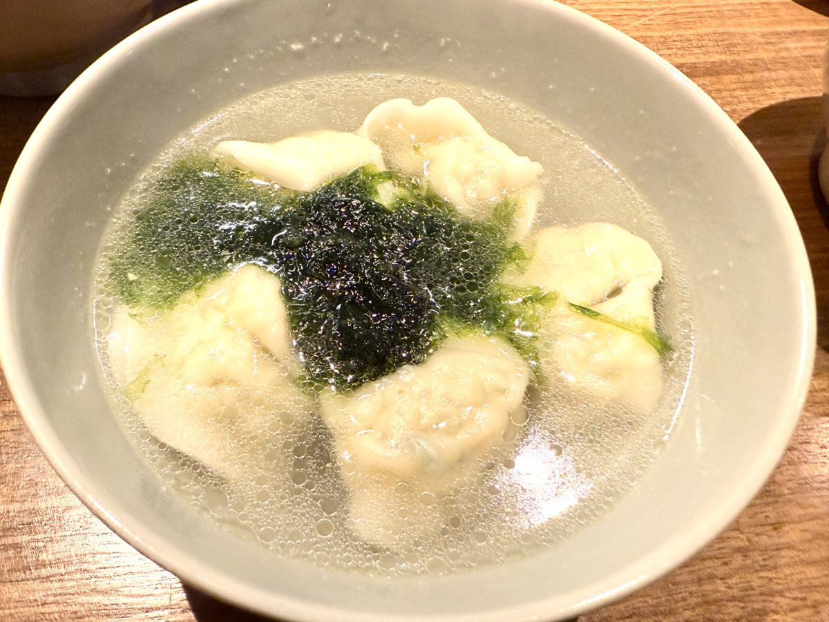 生海苔のスープ鶏餃子