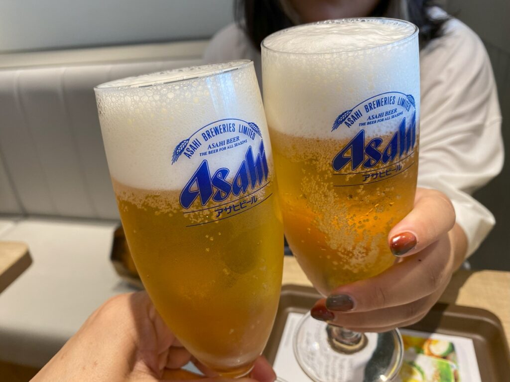 生ビールで乾杯