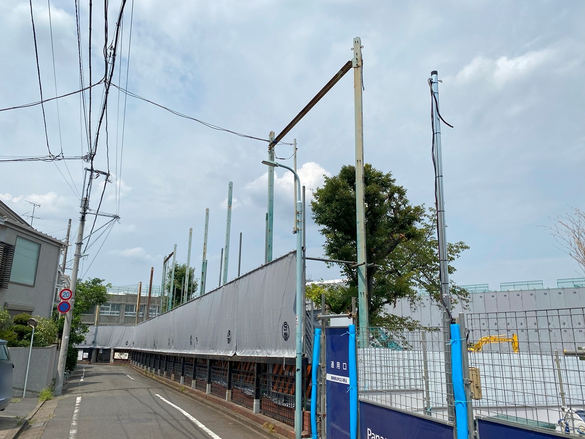 目黒南中学校建設現場の場所
