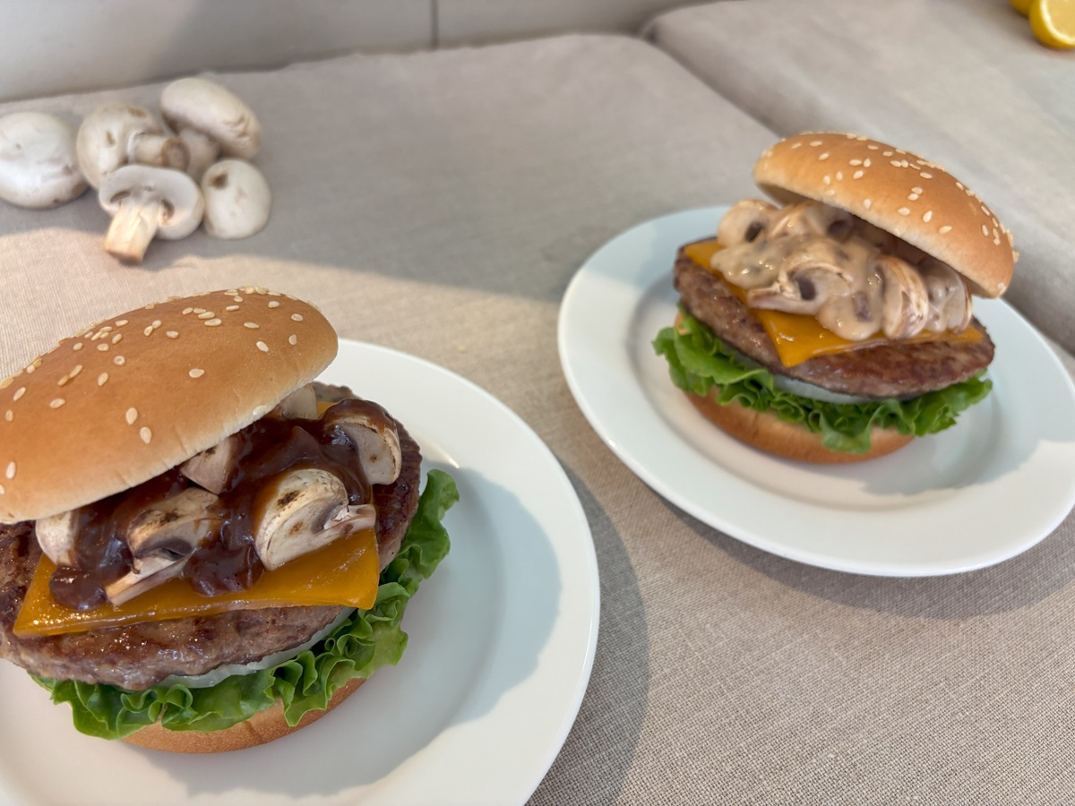 フレッシュネス「マッシュルームチーズバーガー2種