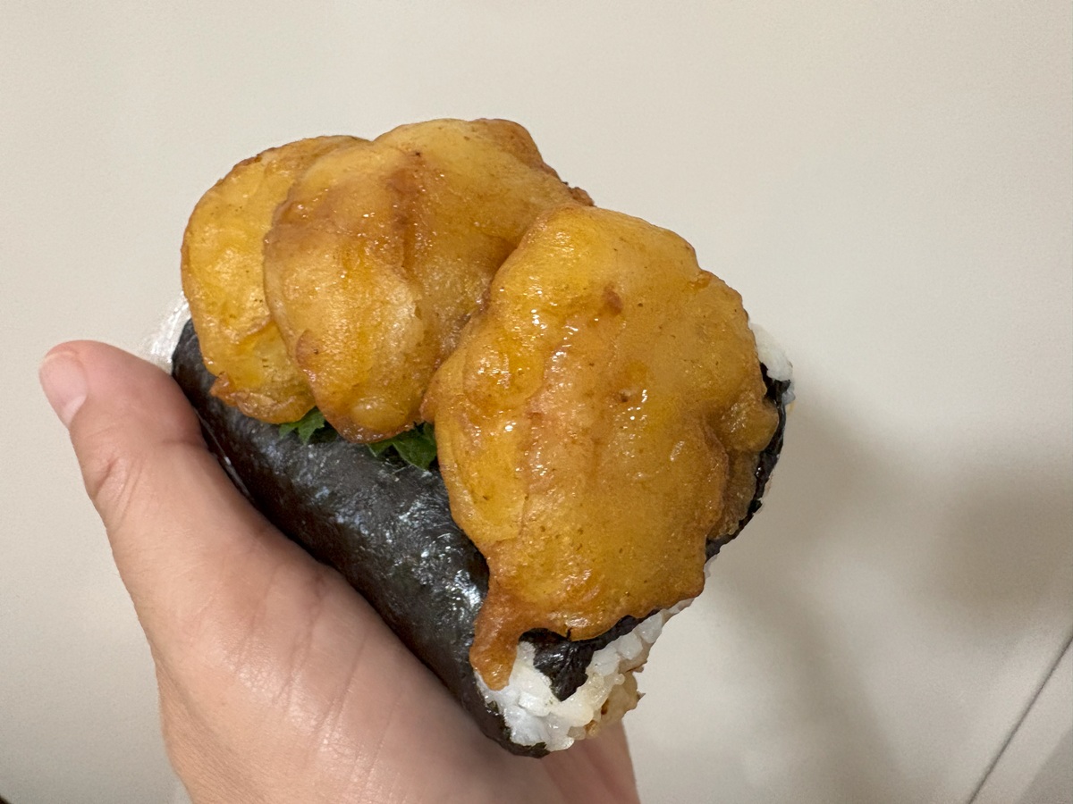 香味だれ海老天むす