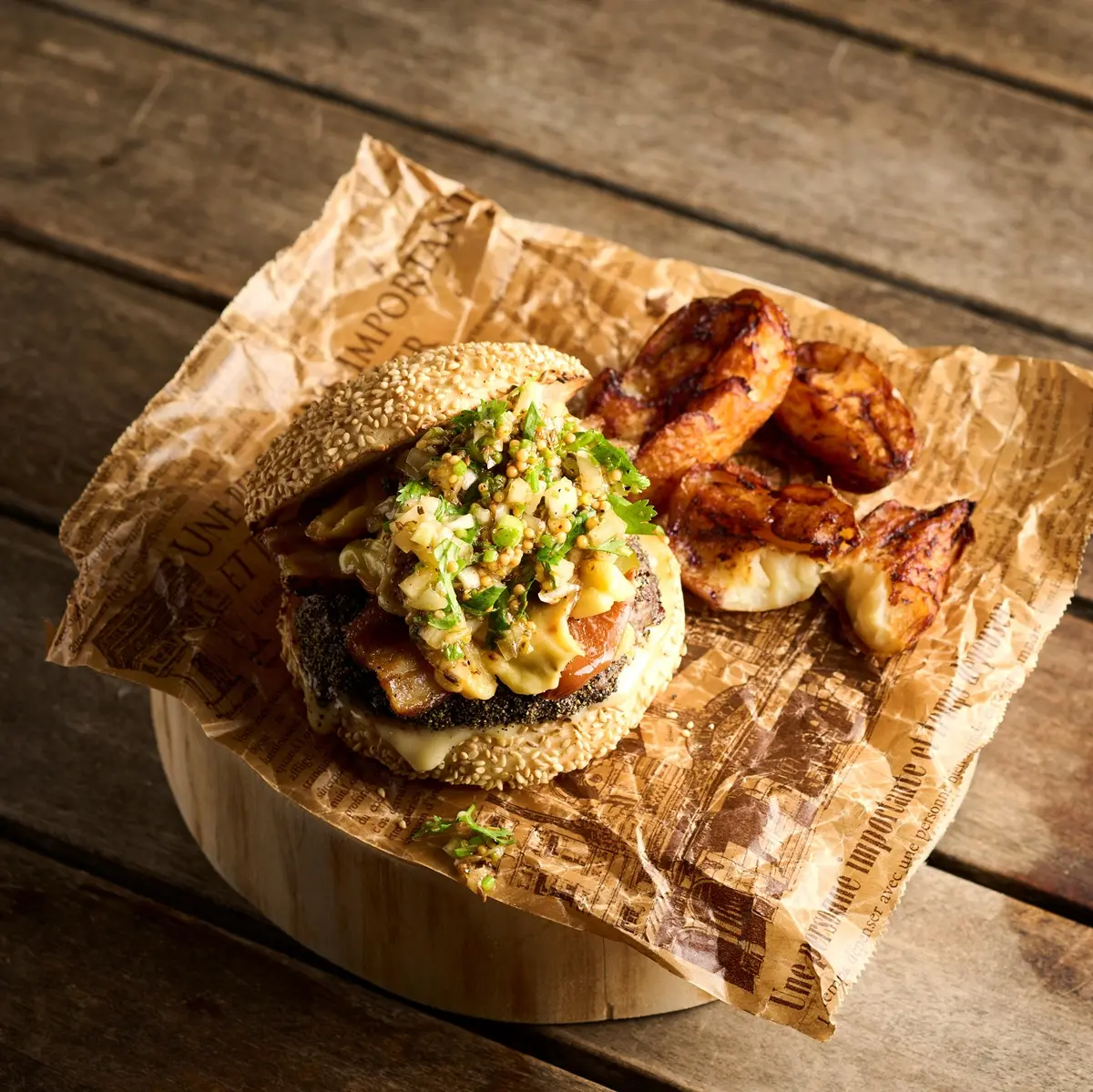 魔女のペッパー&スモークチーズバーガー