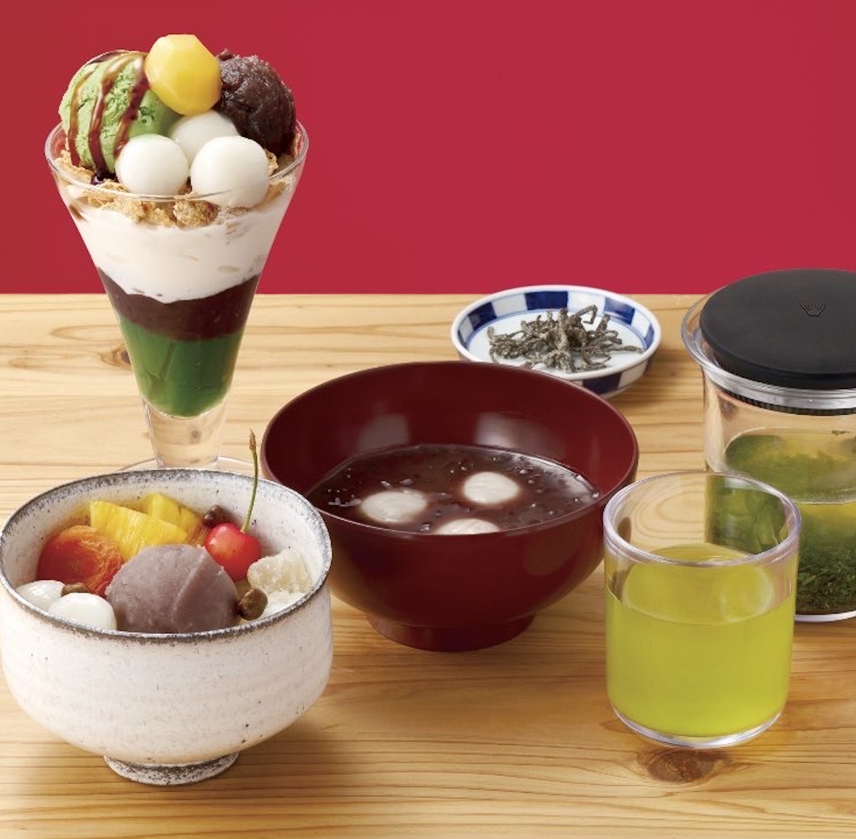 人気の「あんみつ」や「ぜんざい」など