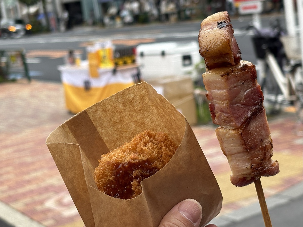 ベーコン串とフライ