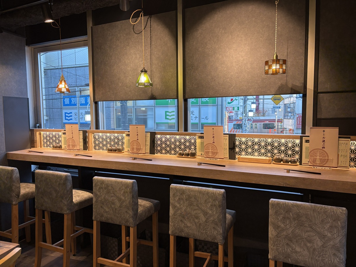 お1人様に嬉しいカウンター席