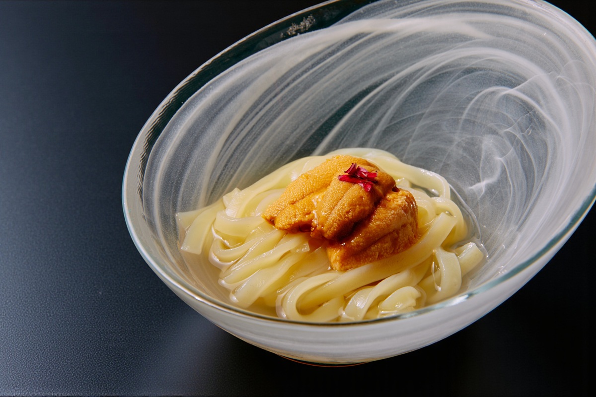 お口直しの一口雲丹冷麺