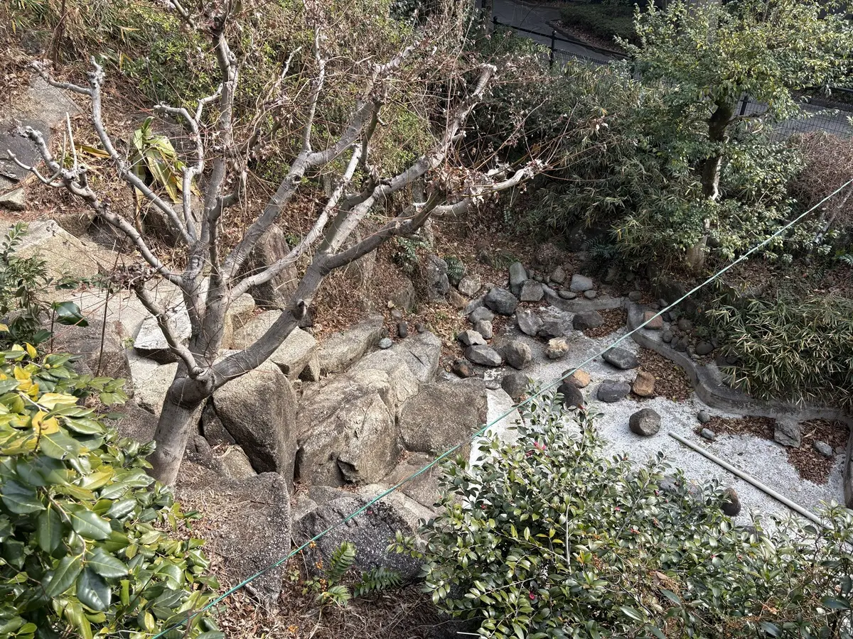 高低差を利用した人口の滝