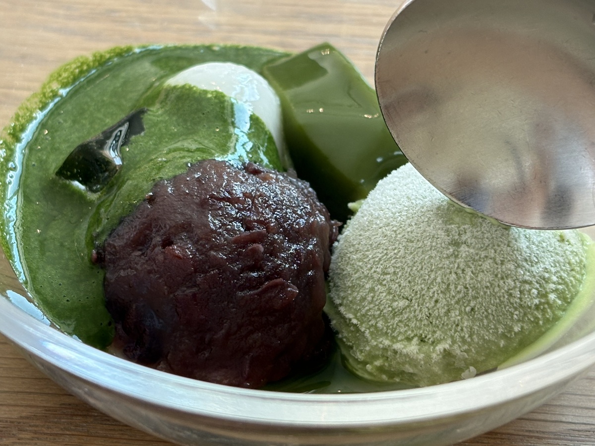 冷やしぜんざいを試食