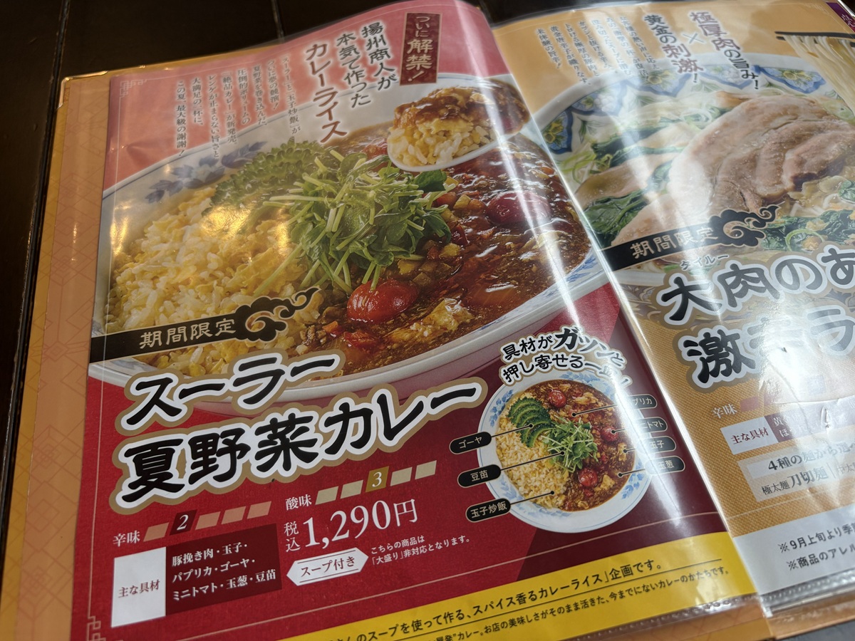 スーラ―夏野菜カレーが期間限定で新発売
