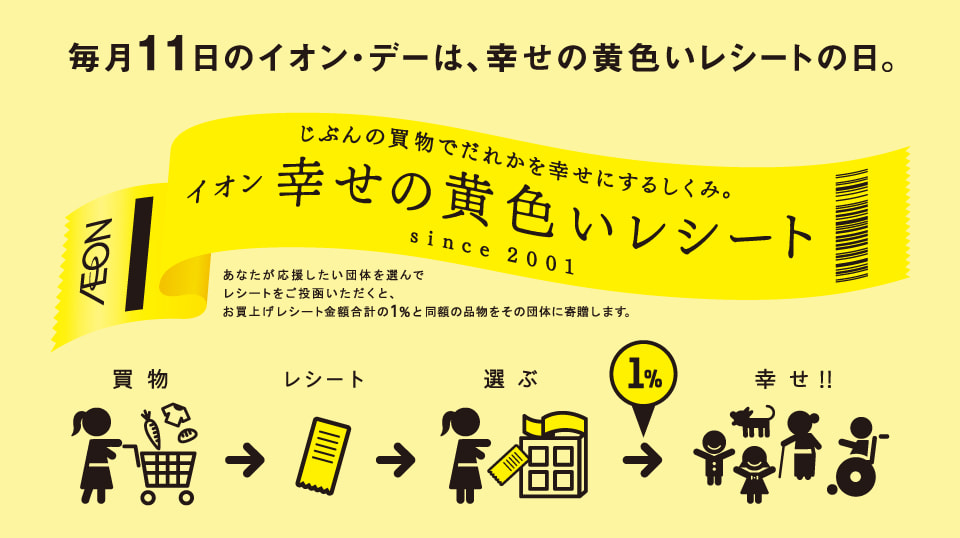 イオン・デーの幸せの黄色いレシートキャンペーン