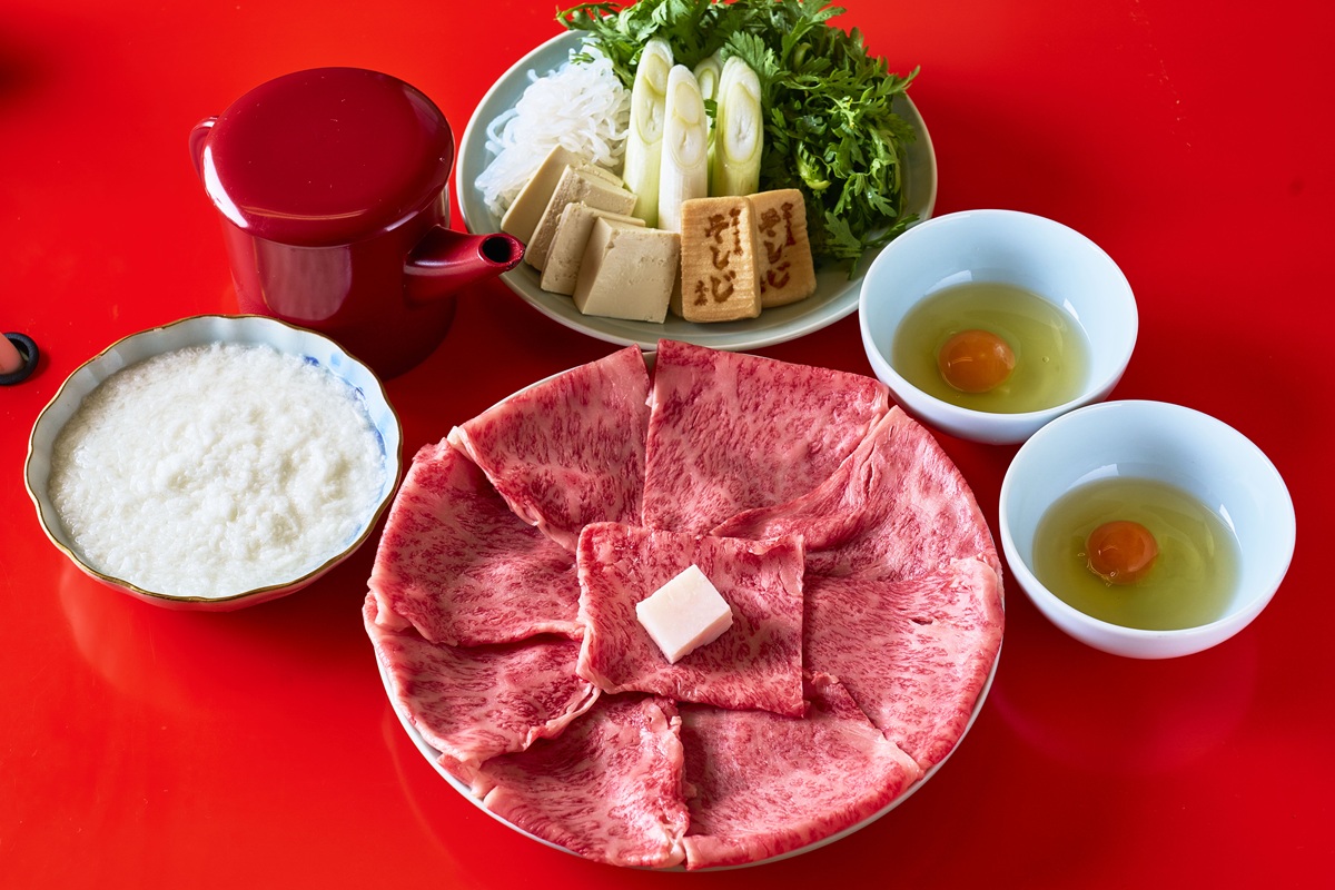 とろろすき焼き　コースのご紹介