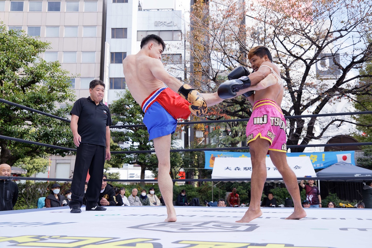 エキシビジョンマッチでの宍戸祐太さん