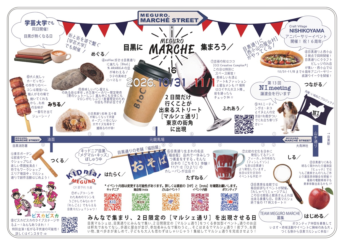 目黒マルシェ2026のフライヤー